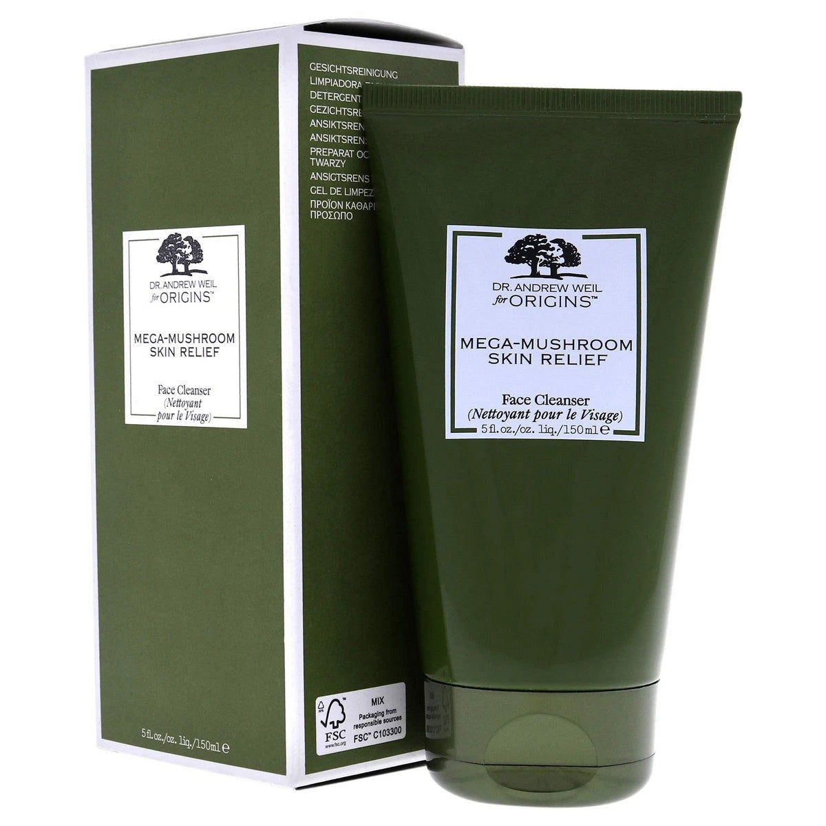 Facial Cleanser Origins Mega Mushroom 150 ml for Women skincare packaging
