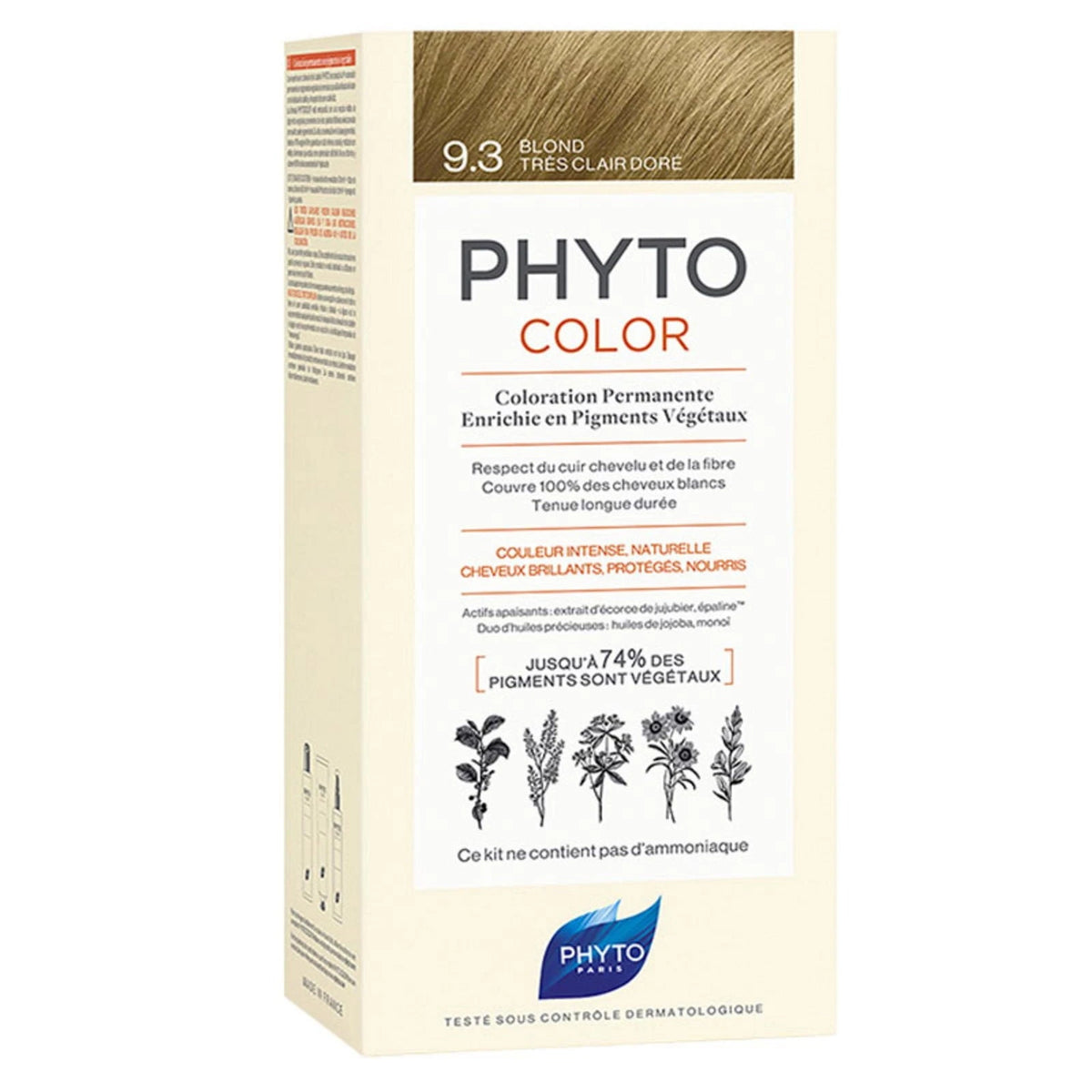Phyto Phytocolor Trwała farba do włosów 9.3 Bardzo jasny złoty blond 50 ml