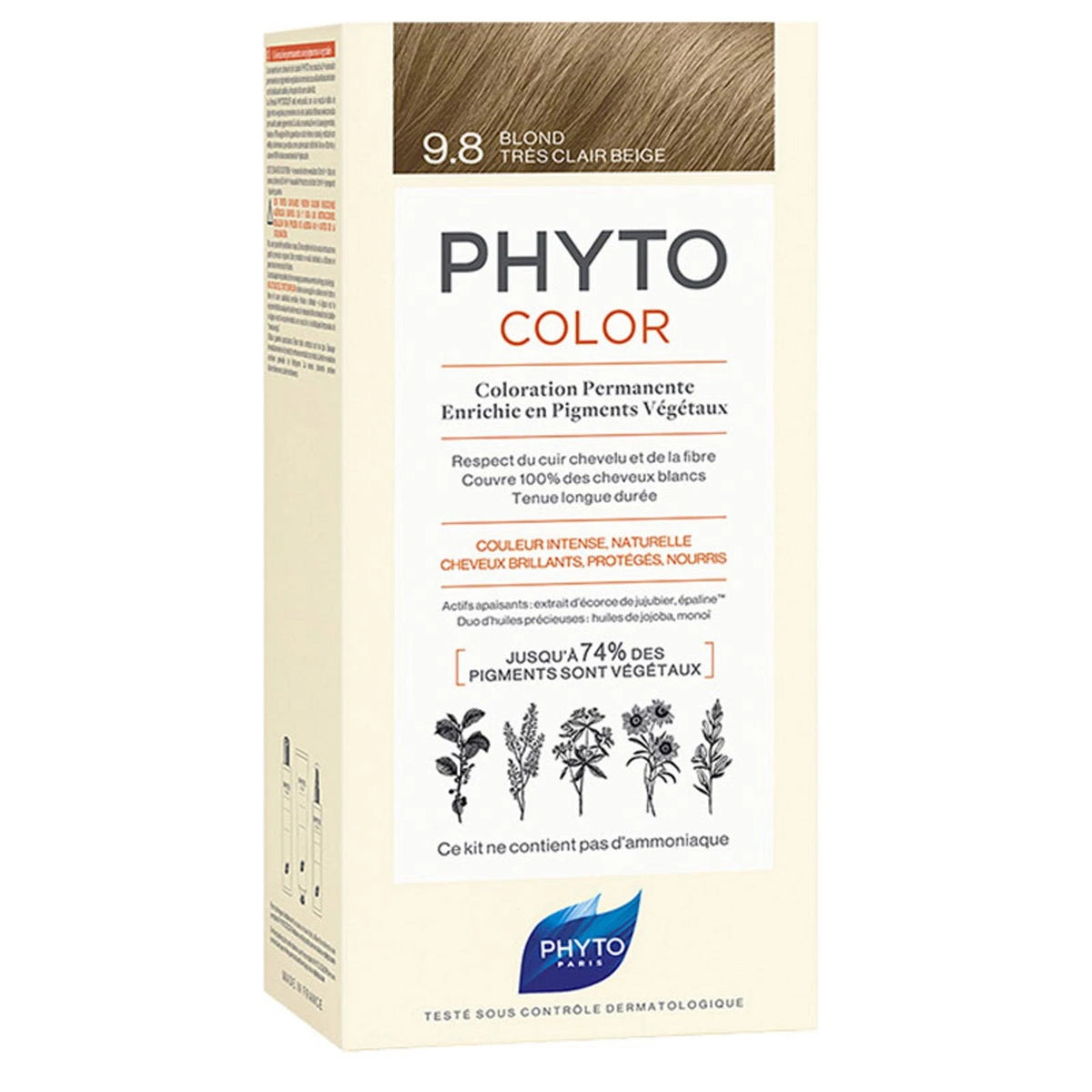 Phyto Color Trwała farba do włosów 9.8 Bardzo jasny beżowy blond 50 ml