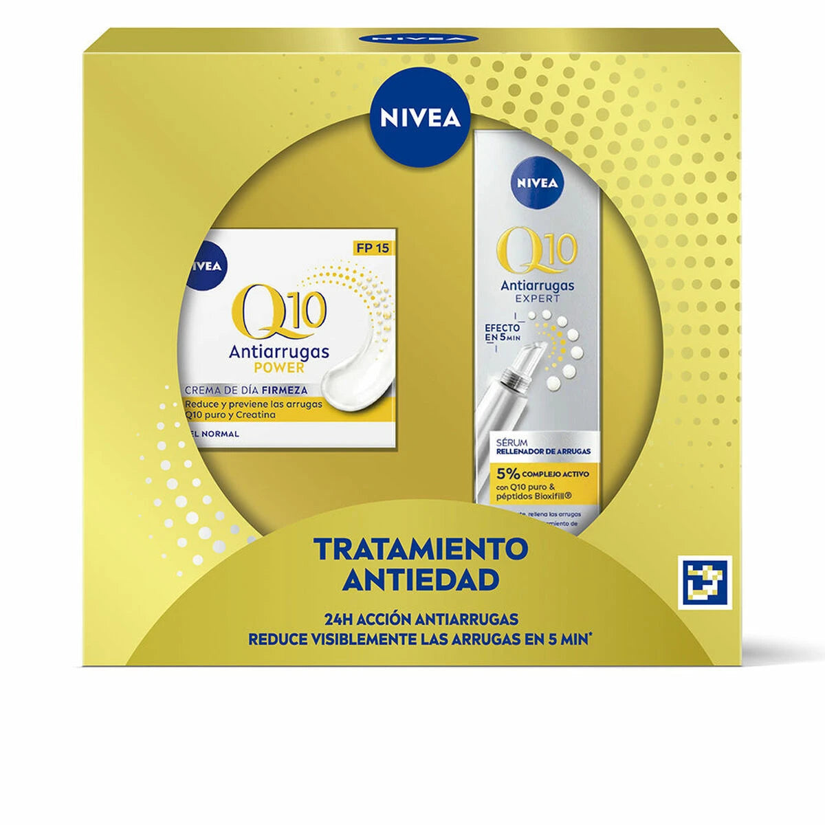 Women's Cosmetics Set Nivea Q10 ANTI-ARRUGAS Anti-ageing Q10 2 Pieces product packaging