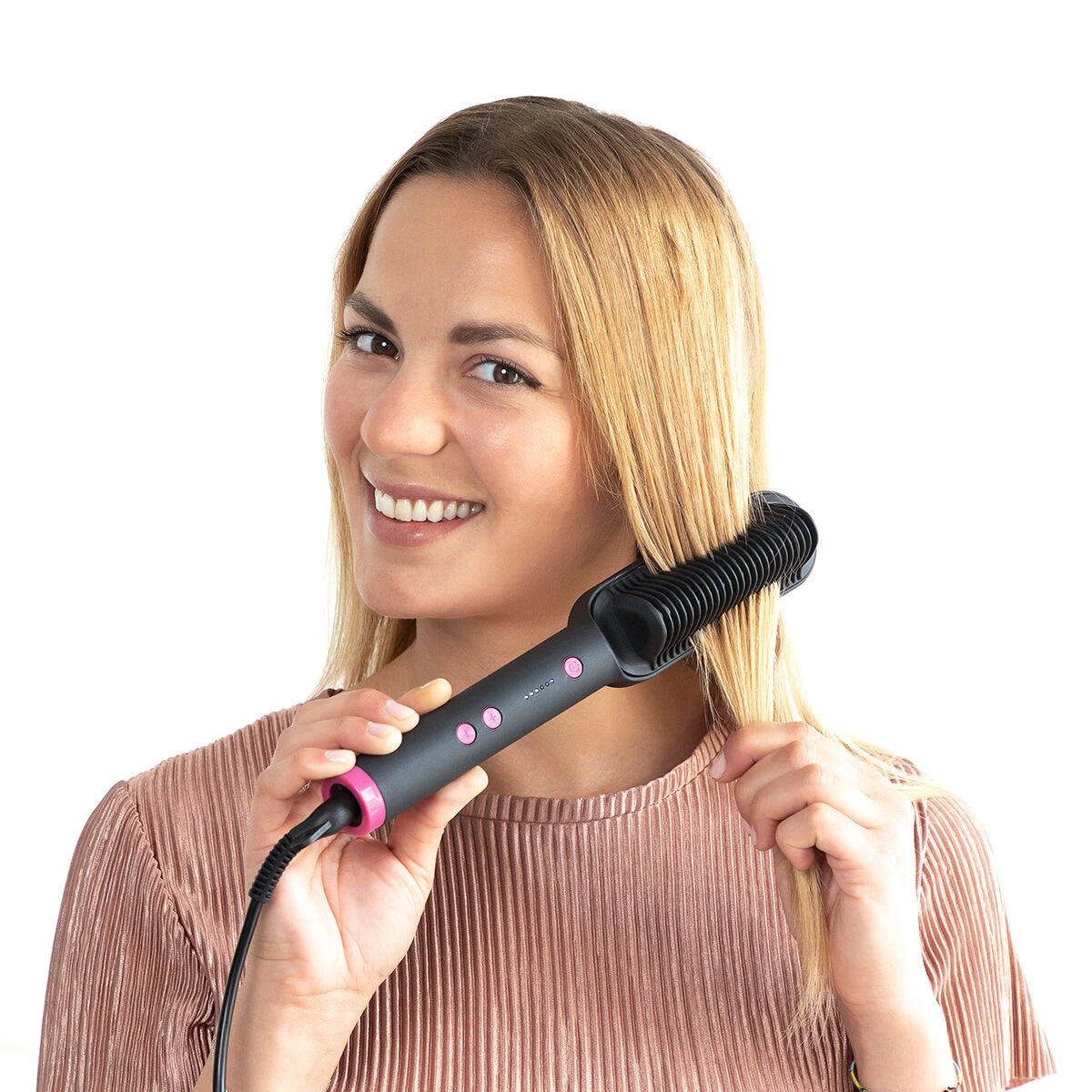Ceramic Straightening Brush Cestrus InnovaGoods product packaging