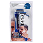Disposable Razor Berilo 4 Pieces (12 Units) for Men product packaging