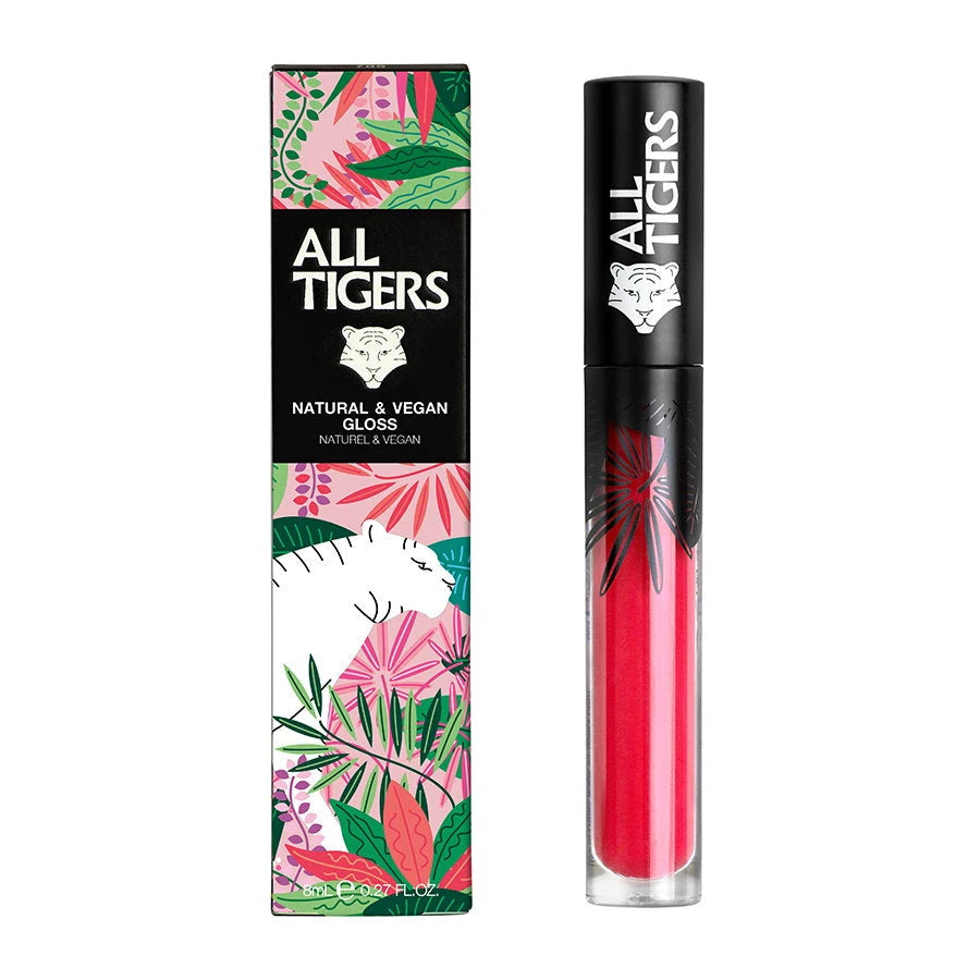 All Tigers, Natural & Vegan, Natural, Shining, Lip Gloss, 801, Live With Passion, 8 ml