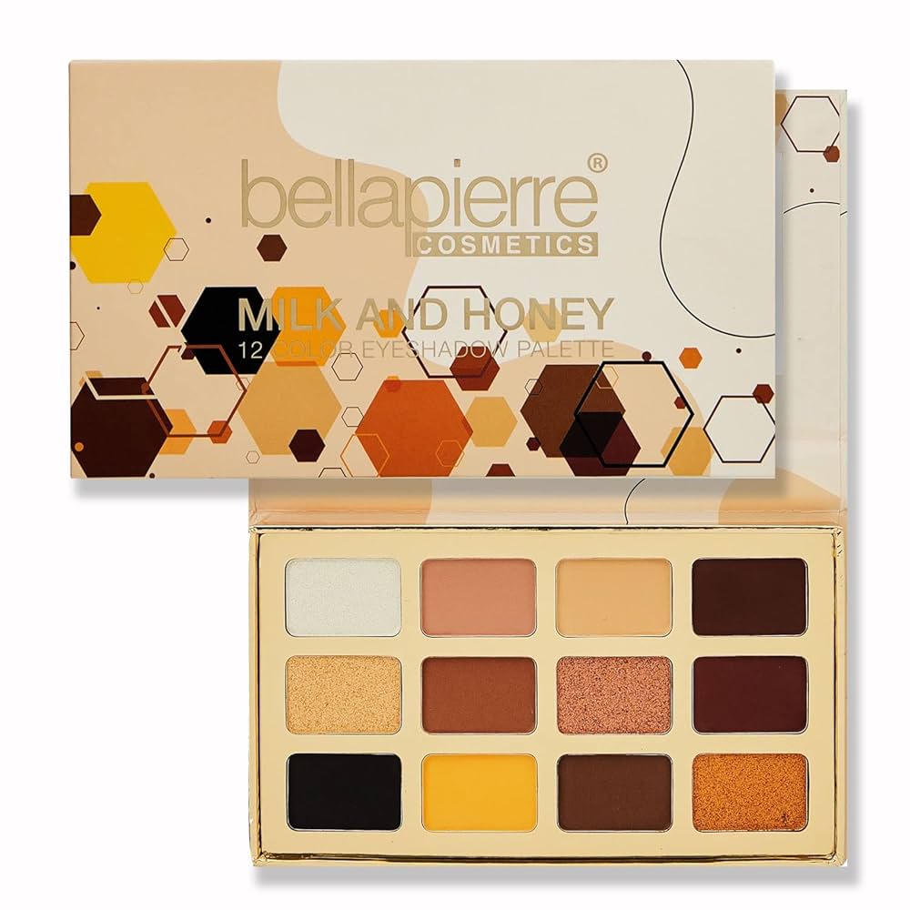Bellapierre, Milk & Honey, Eyeshadow Palette, 12 Shades, 25 g