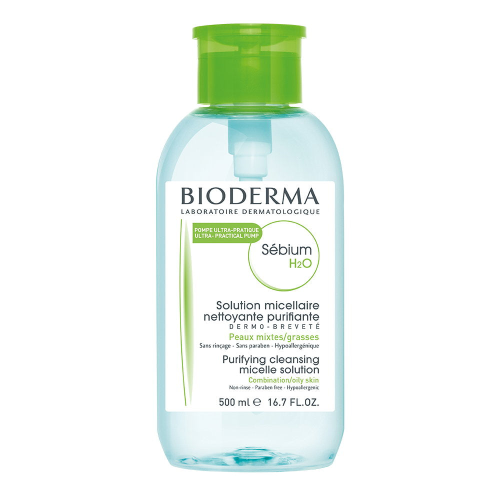 Bioderma, Sebium H2O, Active Ingredients, Purifying, Micellar Water, For Combination To Oily Skin, 500 ml
