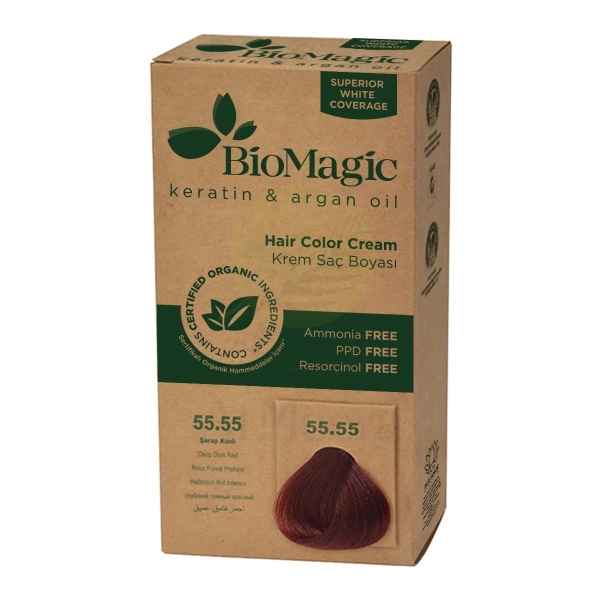 Biomagic, Biomagic, Keratin & Argan Oil, Permanent Hair Dye, 55.55 , 250 ml *Tester