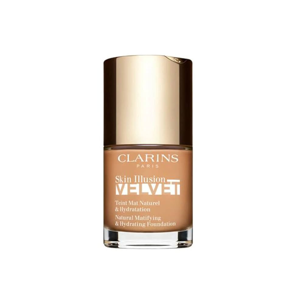 Clarins, Skin Illusion Velvet, Matte, Natural Finish, Liquid Foundation, 108.5W, Cashew, 30 ml