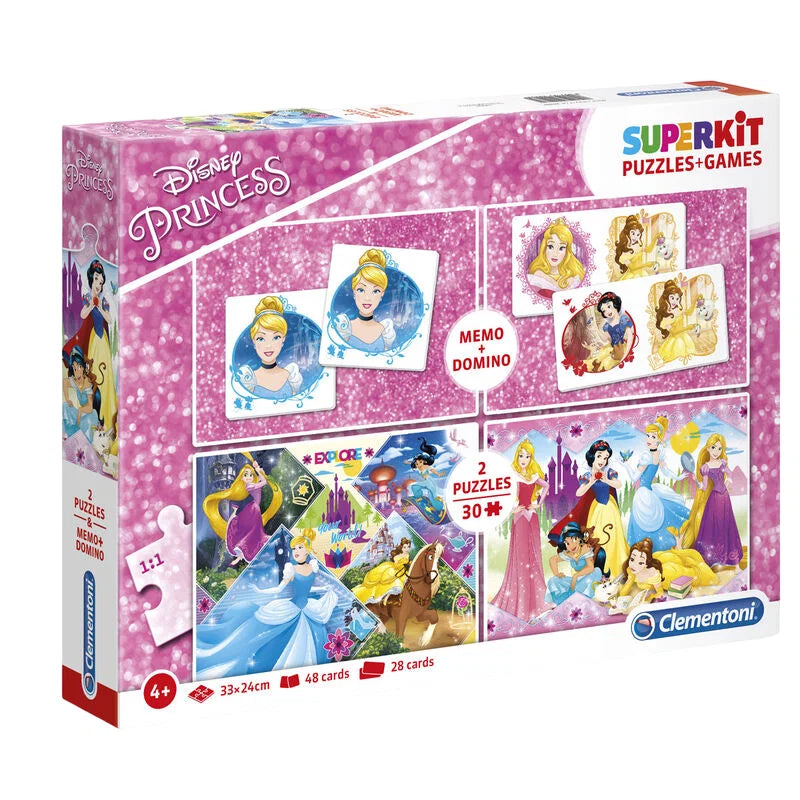 Clementoni SuperKit Disney Princess Zestaw puzzli i gier - 28 szt.