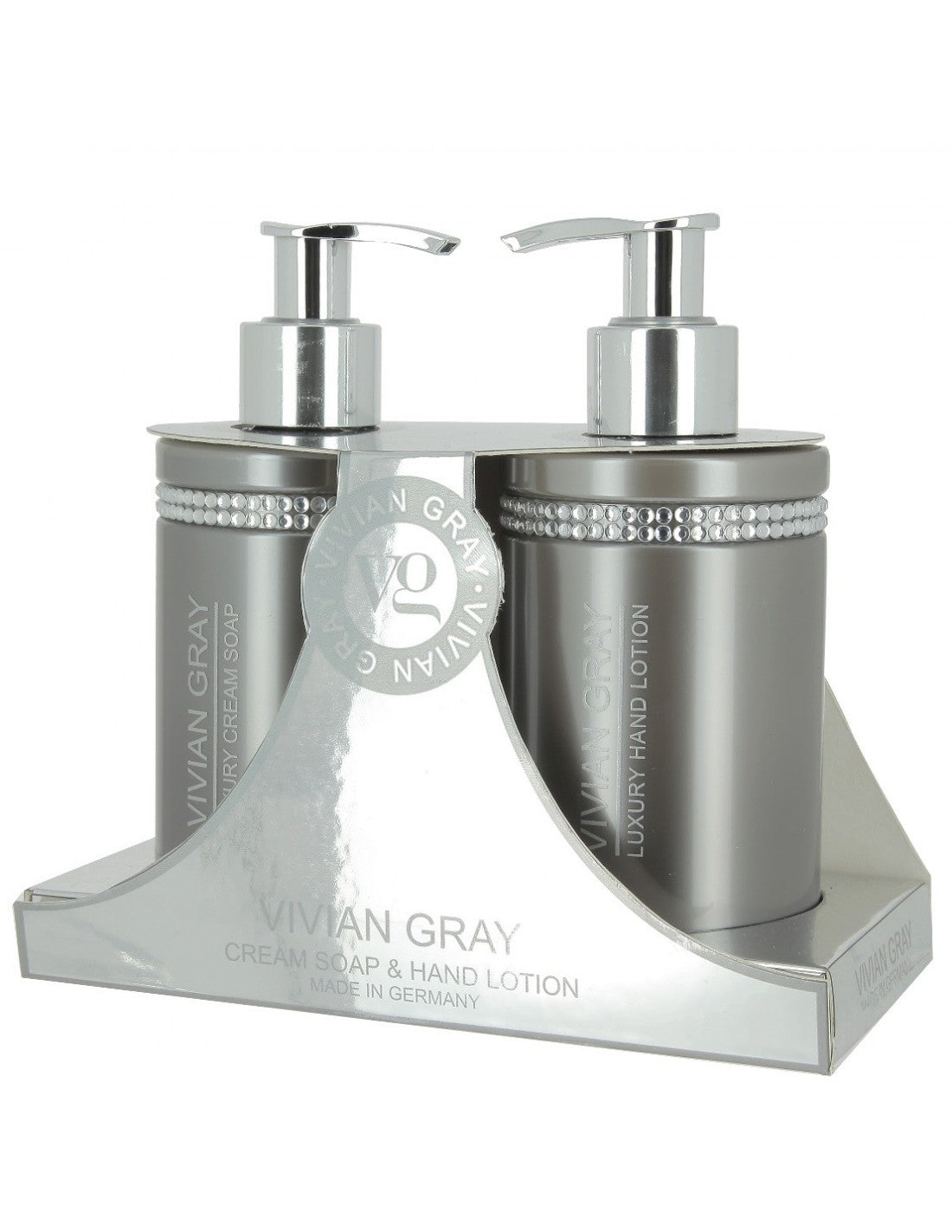 Crystals Set Vivian Gray: Grey Crystals, Hydrating, Hand Lotion, 250 ml + Grey Crystals, Cleansing, Liquid Soap, 250 ml