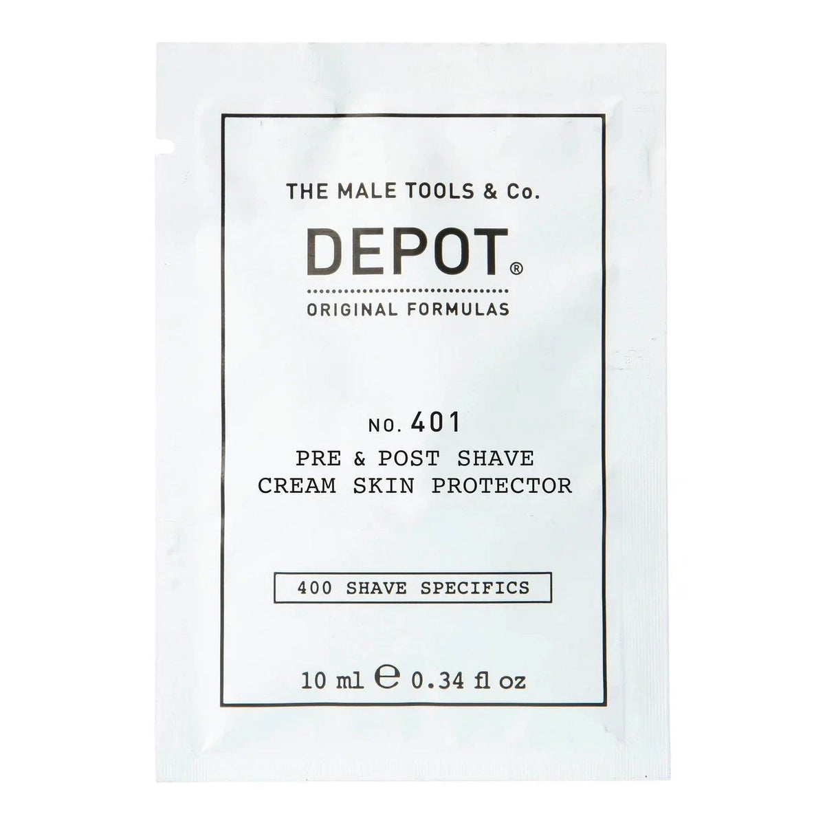 Depot, 400 Shave Specifics No. 401, Soothing, Pre & Post Shaving Cream, 10 ml