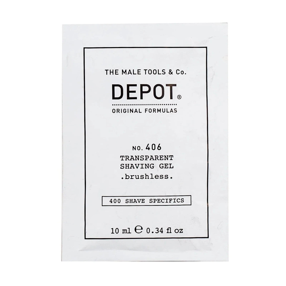 Depot, 400 Shave Specifics No. 406, Menthol, Softening & Refreshing, Shaving Gel, 10 ml