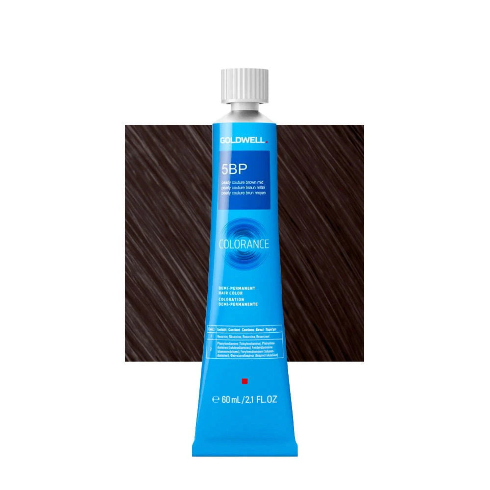 Goldwell, Colorance, Demi-Permanent Hair Dye, 5BP Medium Pearly Couture Brown, 60 ml
