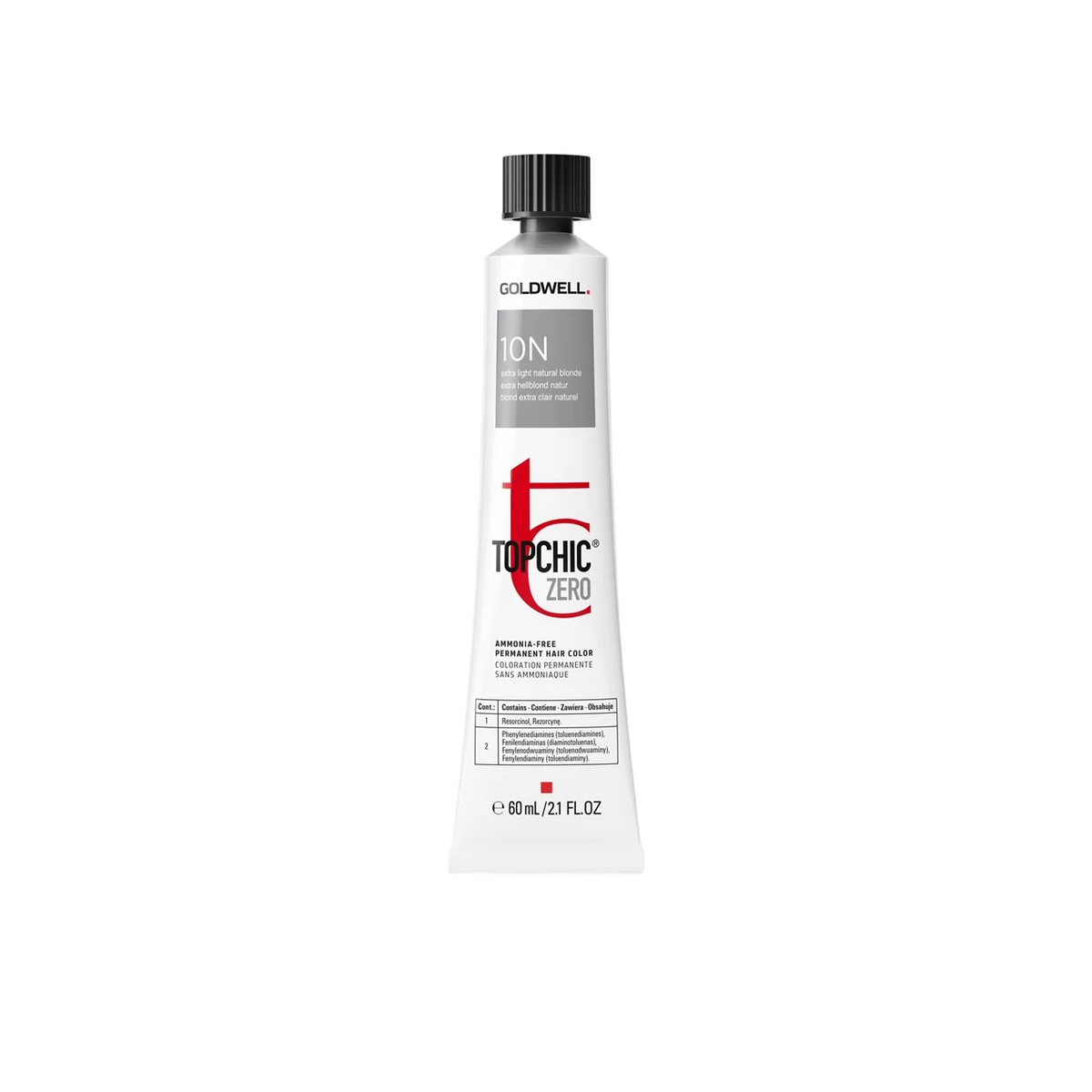 Goldwell, TopChic Zero, Ammonia Free, Permanent Hair Dye, 10N Extra Light Natural Blonde, 60 ml