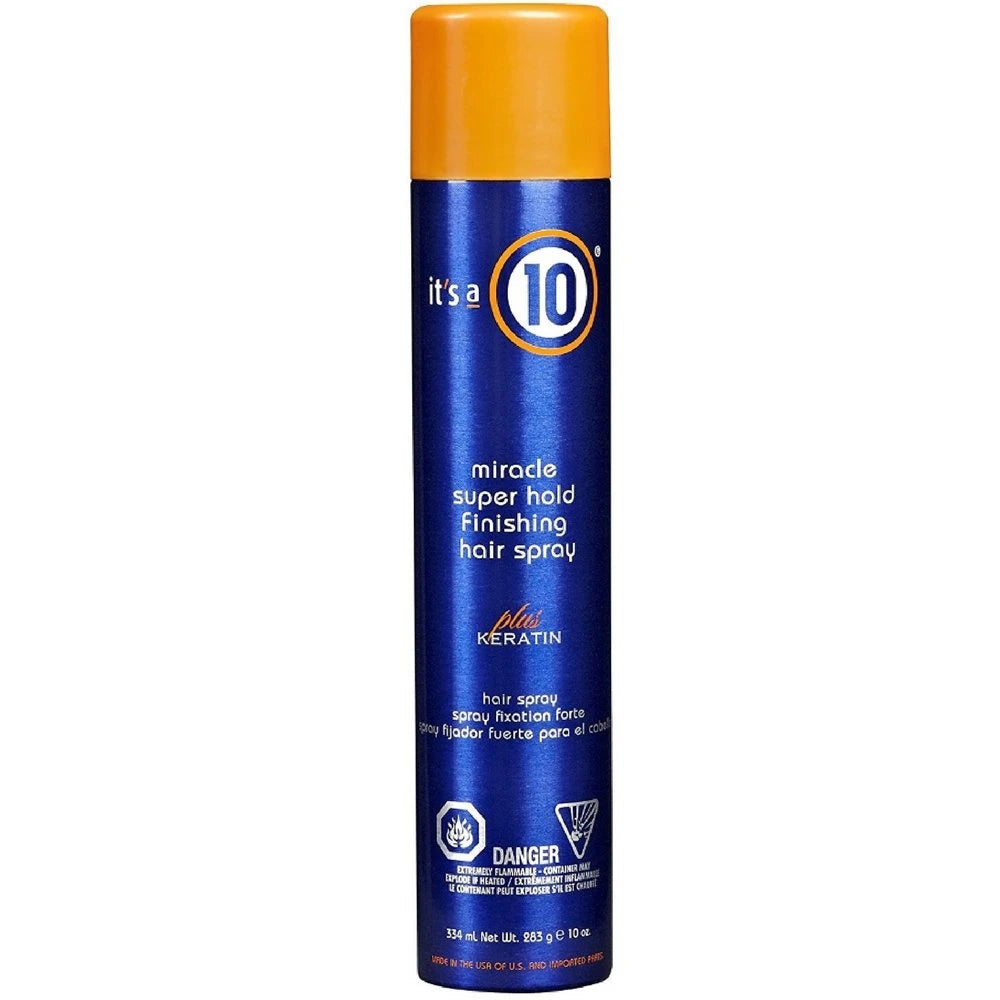 It's a 10, Miracle Super Hold Finishing Spray Plus Keratin, Hair Spray, Style, Extra Strong Hold, 334 ml