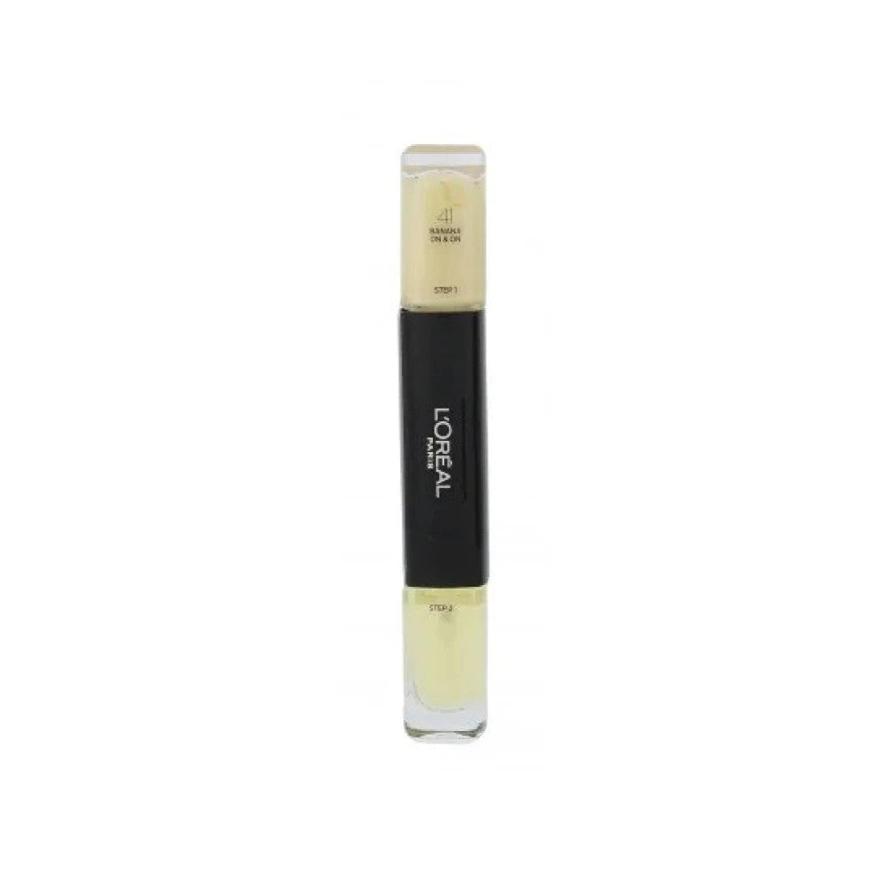 L'Oreal Paris, Infallible, Nail Polish 2-In-1, 041, Banana On 8 On, 2 x, 5 ml
