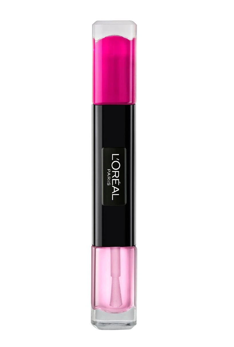 L'Oreal Paris, Infallible, Nail Polish 2-In-1, 132, Painty Pink, 2 x, 5 ml