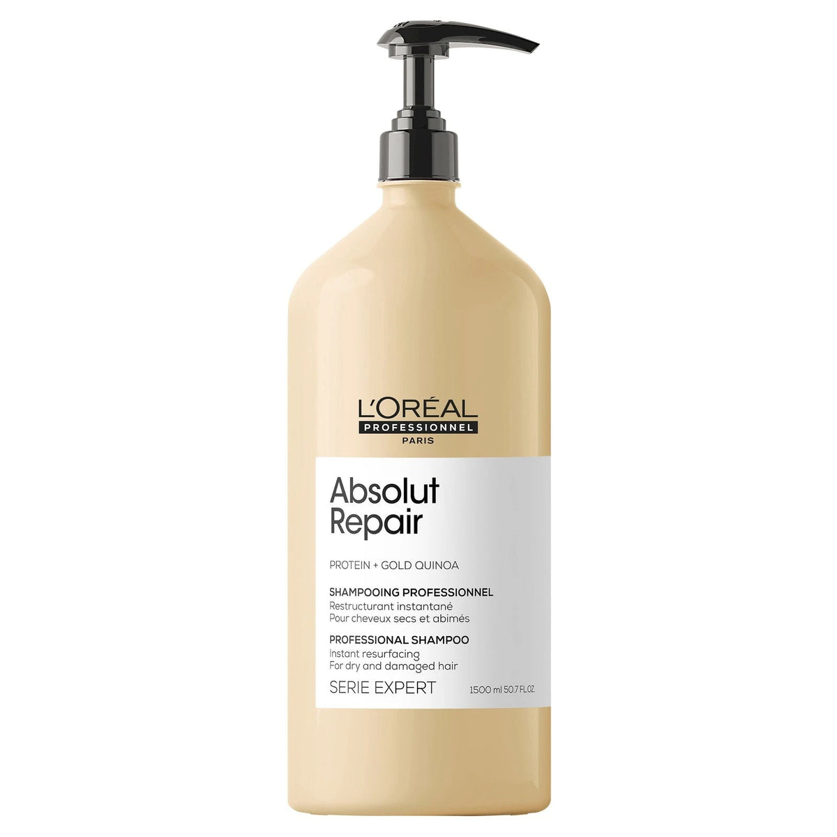 L'Oreal Professionnel, Serie Expert Absolut Repair, Protein + Gold Quinoa, Hair Shampoo, Instant Resurfacing, 1500 ml