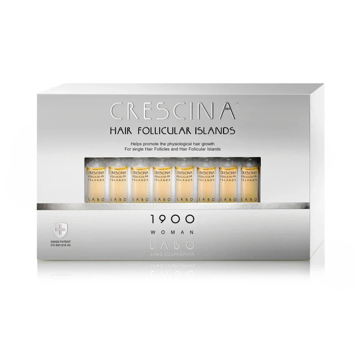 Labo Suisse,  Crescina Follicular Islands 1900, For Growth Stimulation, Ampoules Treatment Serum, For Scalp, For Women, 20 pcs