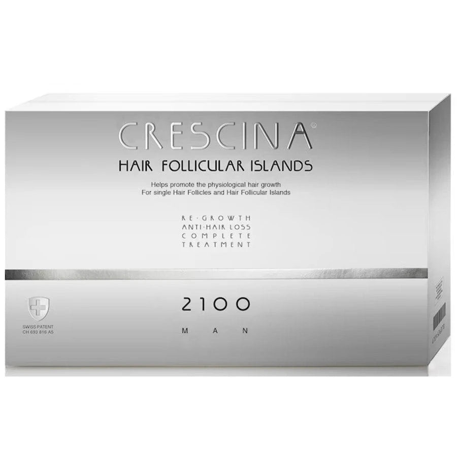 Labo Suisse, Crescina Follicular Islands 2100, For Growth Stimulation, Ampoules Treatment Serum, For Scalp, For Men, 10 +10 pcs
