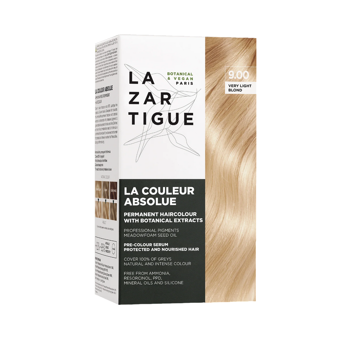 Lazartigue, La Couleur Absolue, Permanent Hair Dye, 9.00 Very Light Blonde, 143 ml