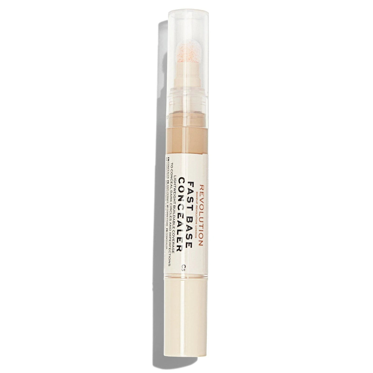 Makeup Revolution, Fast Base Concelear, Under-Eye Concealer Pen, C 5, 4.5 ml