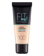 Maybelline, Fit Me Matte + Poreless, Liquid Foundation, 100, Warm Ivory, 30 ml