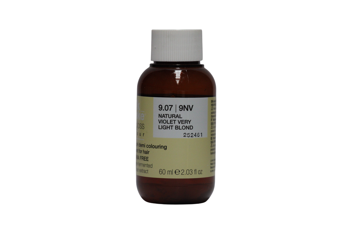 milk_shake The Gloss Półtrwała farba o kwaśnym pH 9.07 Bardzo jasny naturalny fioletowy blond 60 ml