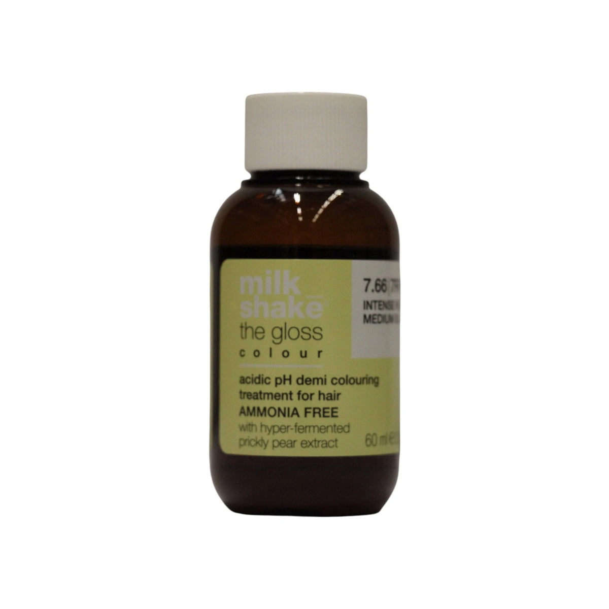 Milk Shake The Gloss Acidic pH Półtrwała farba do włosów 7.66 Intensywna czerwień średni blond 60 ml