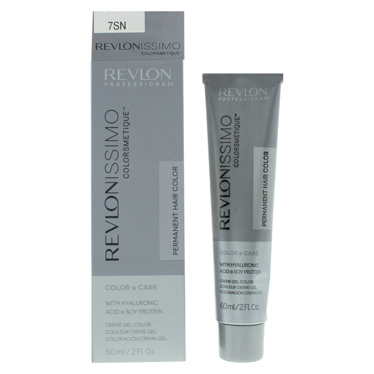 Revlon, Revlonissimo Colorsmetique, Hyaluronic Acid, Permanent Hair Dye, 7SN Medium Blonde, 60 ml