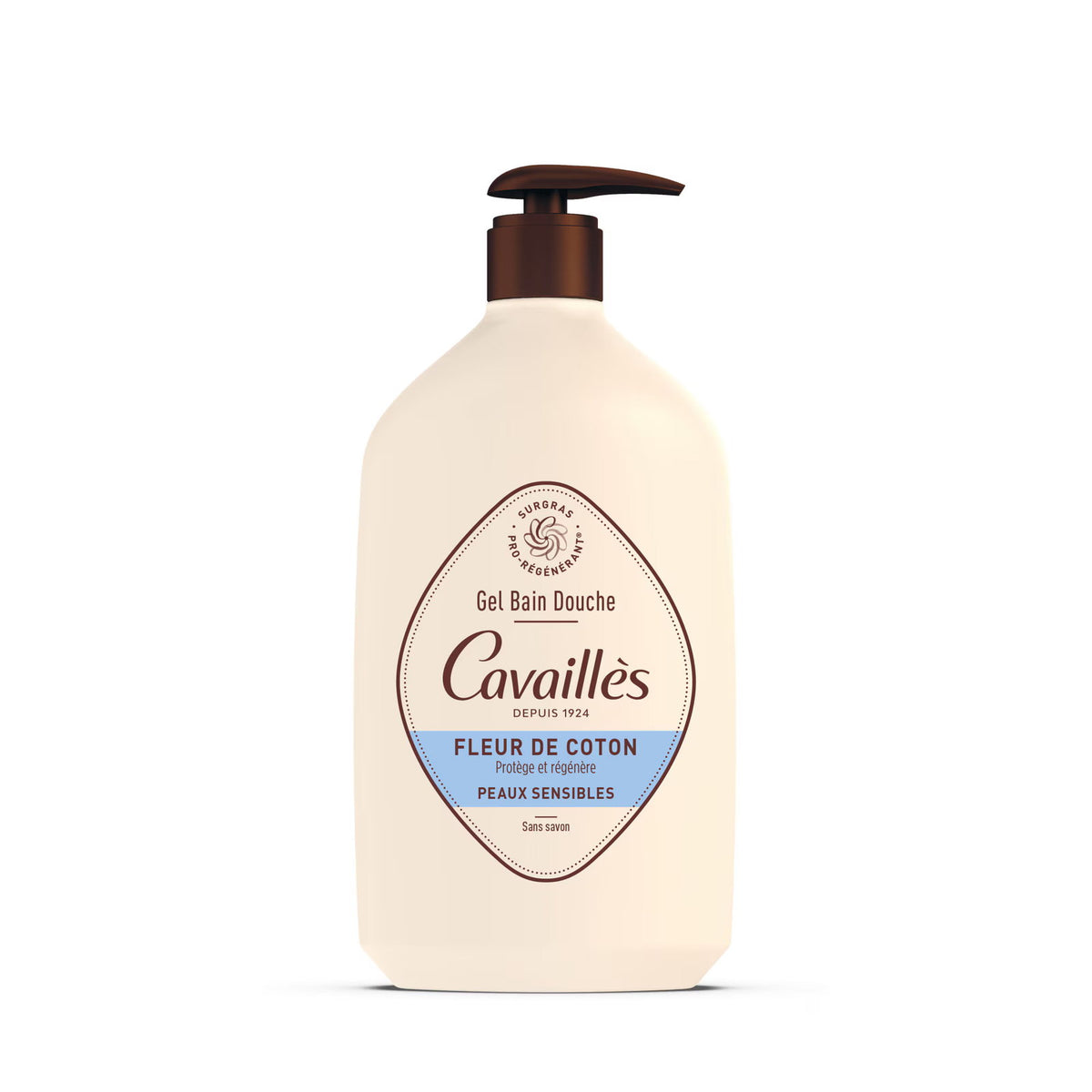 Roge Cavailles, Roge Cavailles, Cotton Flower, Regenerating, Shower Gel, For Sensitive Skin, 1000 ml