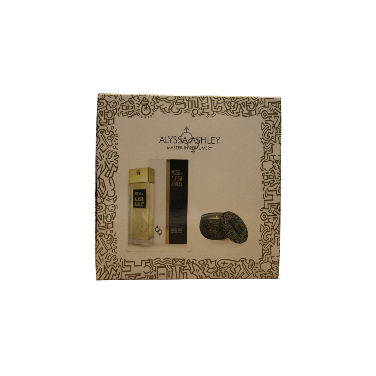 Alyssa Ashley Musk Zestaw Upominkowy Woda Perfumowana ze Świecą Zapachową - 100 ml + 110 g