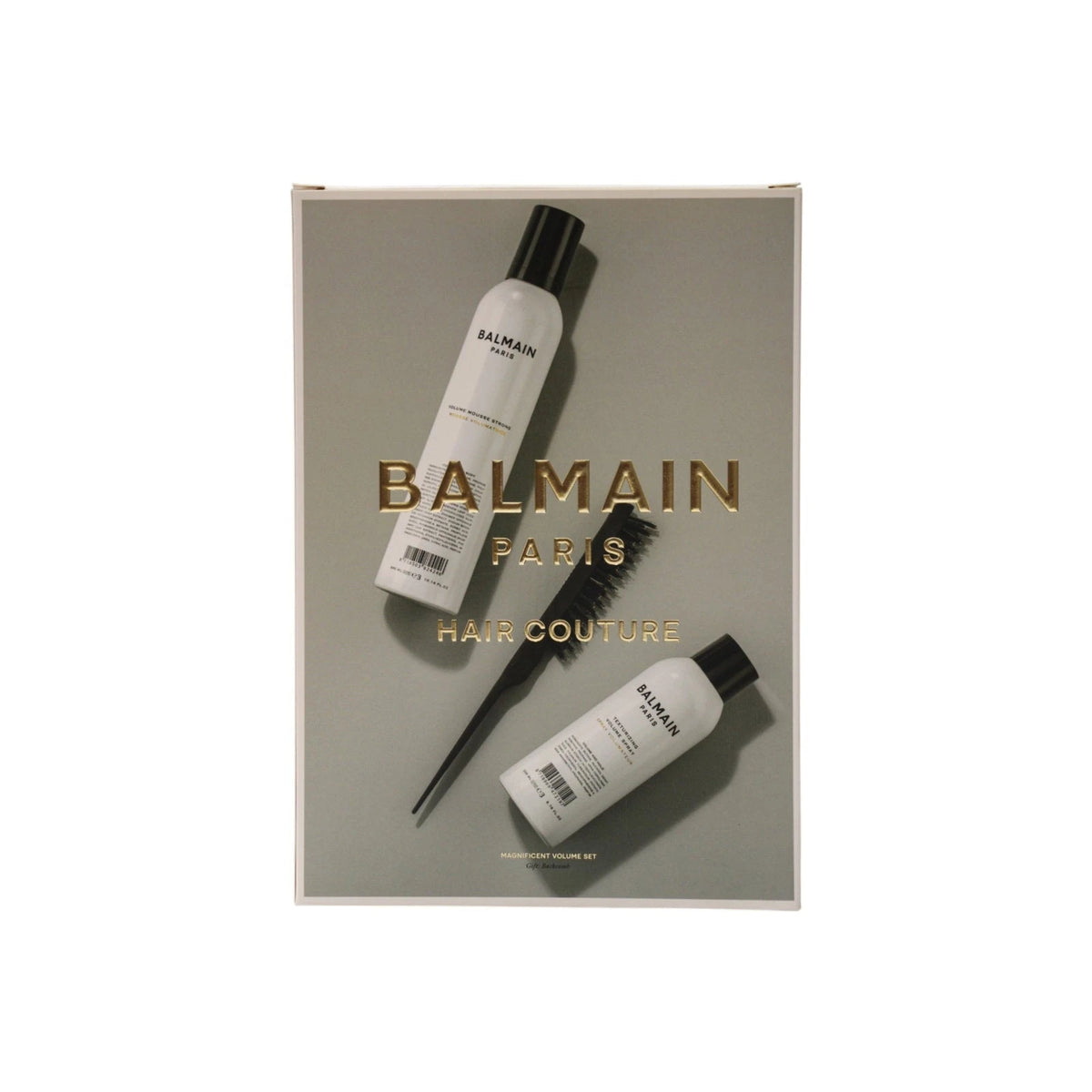 Balmain Magnificent Volume Set - spray teksturyzujący 200 ml, pianka 300 ml i szczotka