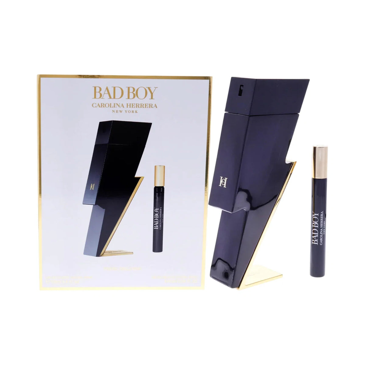 Set Carolina Herrera: Bad Boy, Eau De Toilette, For Men, 10 ml + Bad Boy, Eau De Toilette, For Men, 100 ml