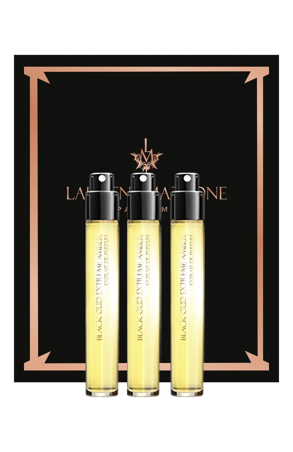 Set, Laurent Mazzone, Black Oud Extreme Amber, Extrait De Parfum, Unisex, 3 pcs, 15 ml
