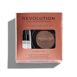 Set Makeup Revolution: Flawless Foils, Vegan, Eyeshadow Primer, 2 ml + Flawless Foils, Vegan, Eyeshadow Palette, Overcome, 2 g