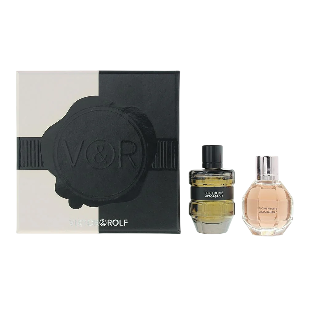 Set Viktor & Rolf: Flowerbomb, Eau De Parfum, For Women, 7 ml + Spicebomb, Eau De Toilette, For Men, 7 ml *Miniature