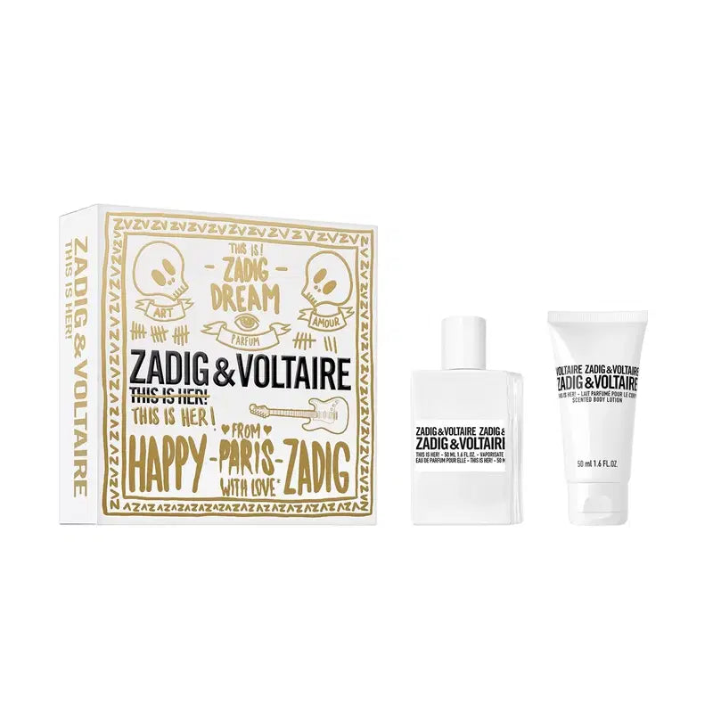 Set Zadig & Voltaire: This Is Her, Eau De Parfum, For Women, 50 ml + This Is Her, Hydrating, Body Lotion, 50 ml