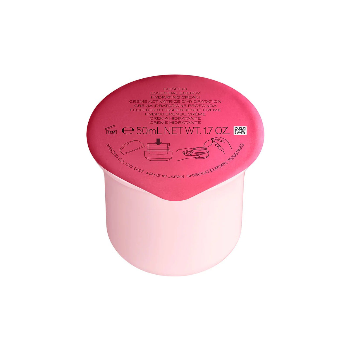 Shiseido, Essential Energy, Hydrating, Day, Cream, For Face, SPF 20, Refill, Refillable, 50 ml
