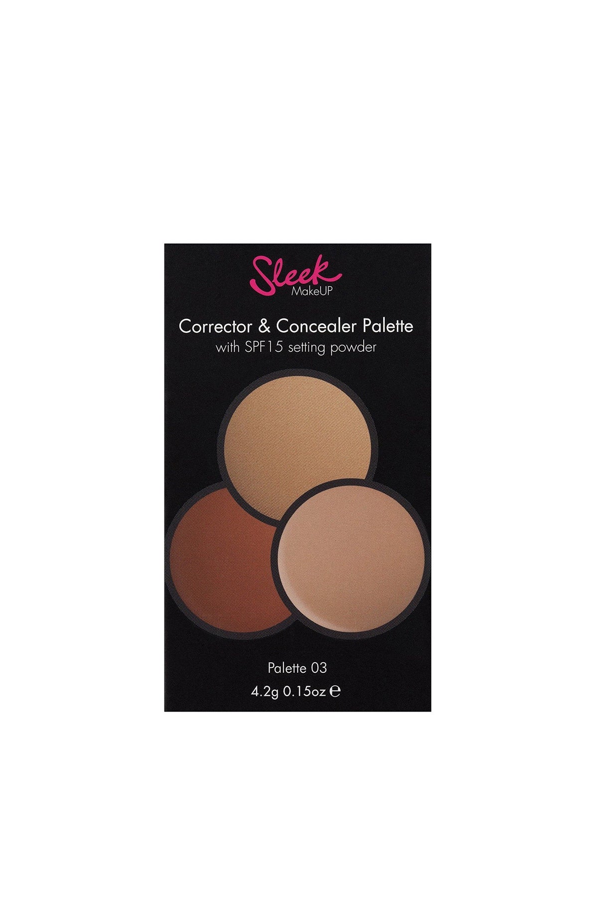 Sleek MakeUP, Sleek MakeUP, Powder Corrector & Concealer 2-In-1, 03, SPF 15, 4.2 g