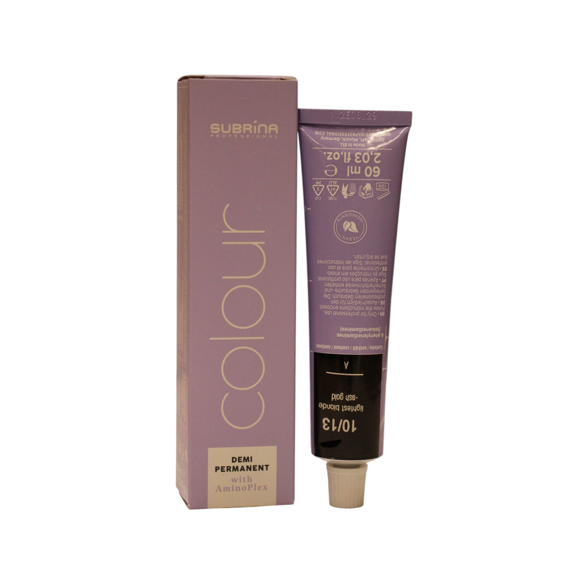 Subrina Professional Półtrwała farba 10/13 Najjaśniejszy popielato-złoty blond 60 ml