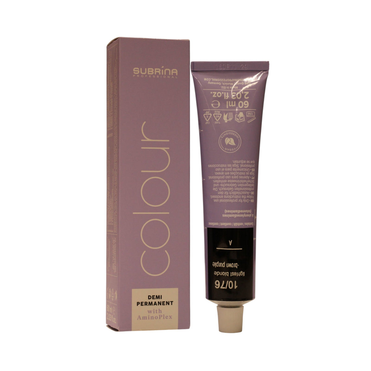Subrina Professional Półtrwała farba 10/76 Najjaśniejszy brązowo-fioletowy blond 60 ml