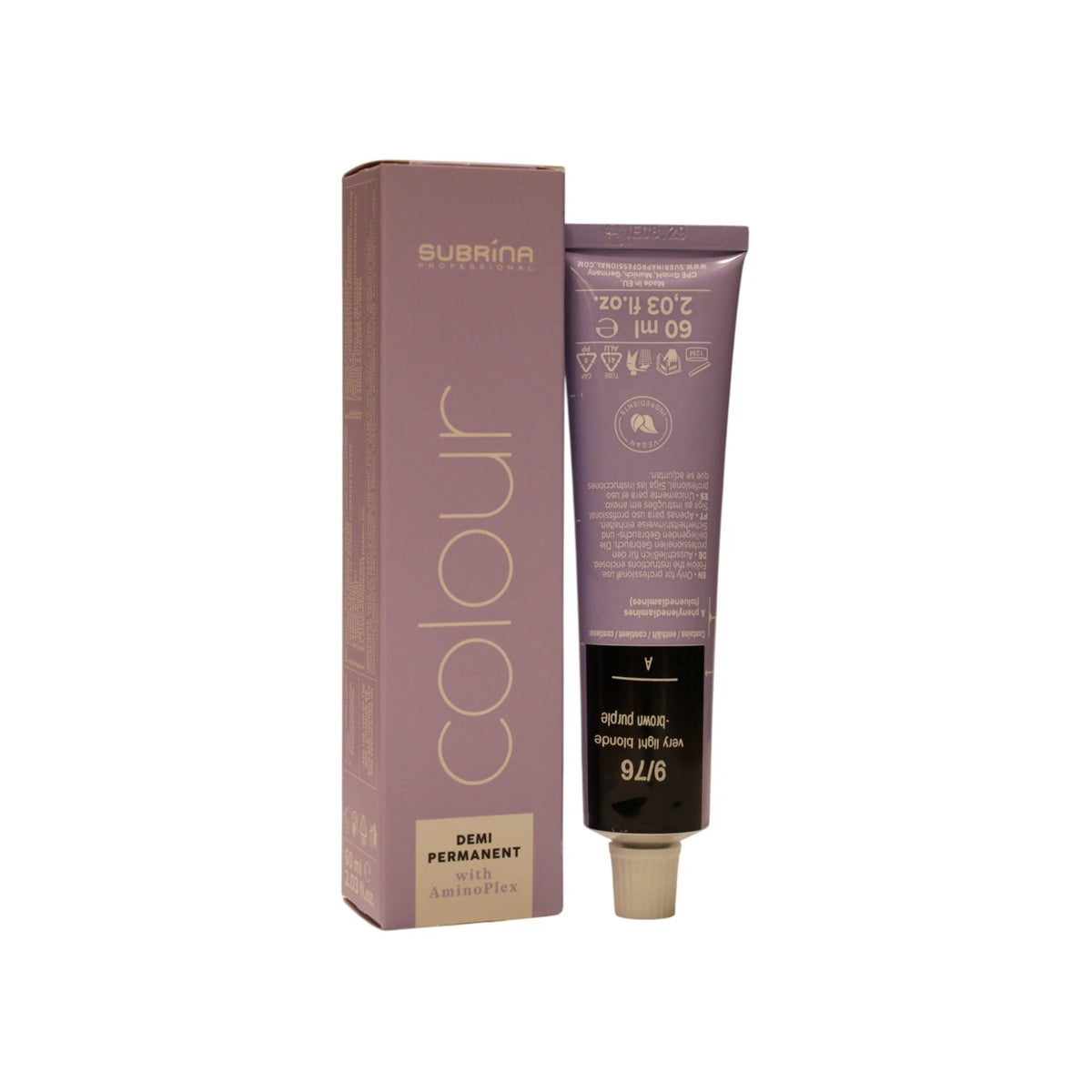 Subrina Professional półtrwała koloryzacja 9/76 Very Light Pearl Violet Blonde 60 ml