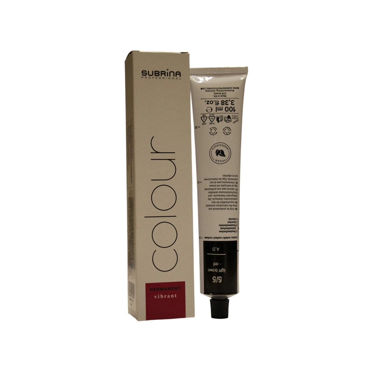 Subrina Professional Essential Colour trwała farba do włosów 5/5 Light Brown Red 100 ml