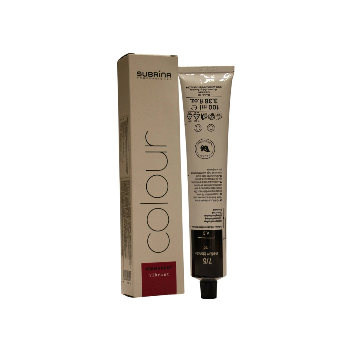 Subrina Professional Essential Colour Trwała farba do włosów 7/5 - 100 ml