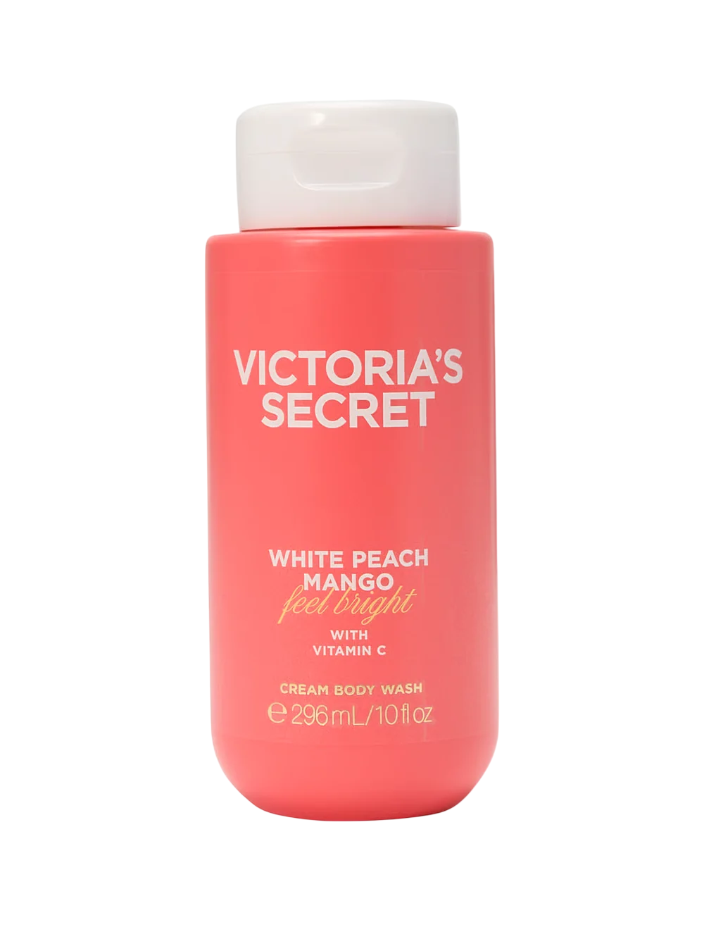 Victoria's Secret biała brzoskwinia i mango Feel Bright kremowy żel do mycia ciała z witaminą C, 296 ml