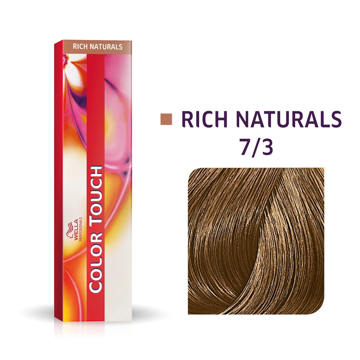Wella Professionals, Color Touch, Ammonia-Free, Semi-Permanent Hair Dye, 7/3 Medium Gold Blonde, 60 ml