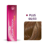 Wella Professionals, Color Touch Plus, Ammonia-Free, Semi-Permanent Hair Dye, 66/03 Dark Blonde Natural Golden Intense, 60 ml